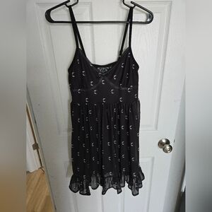 Black Dress with Moon Pattern